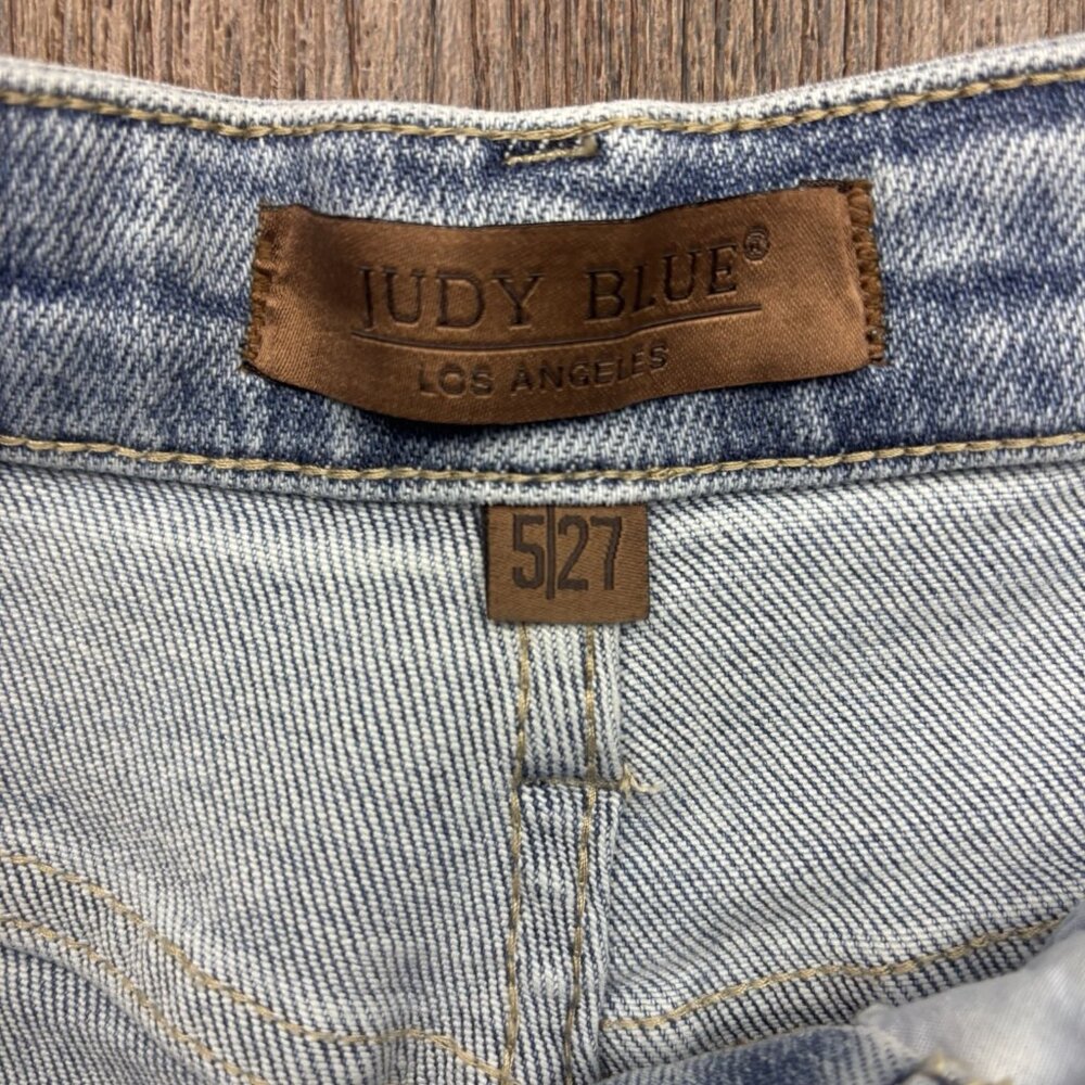Judy Blue Retro Wide High Waist Jeans Light Wash Women’s Size 5/27 - Picture 5 of 12